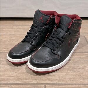 Jordan Black and Red Sneakers Like new condition… FREE Shipping!